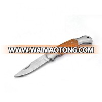 promotion high quality  pocket knife with wood handle and belt clip